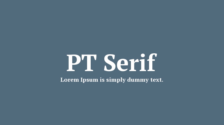 PT Serif Font Family