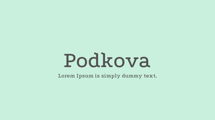 Podkova Font Family