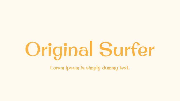 Original Surfer Font