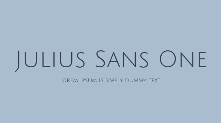 Julius Sans One Font