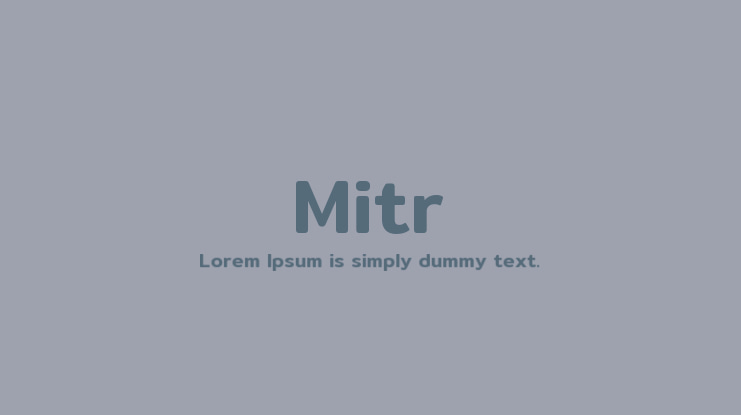 Mitr Font Family