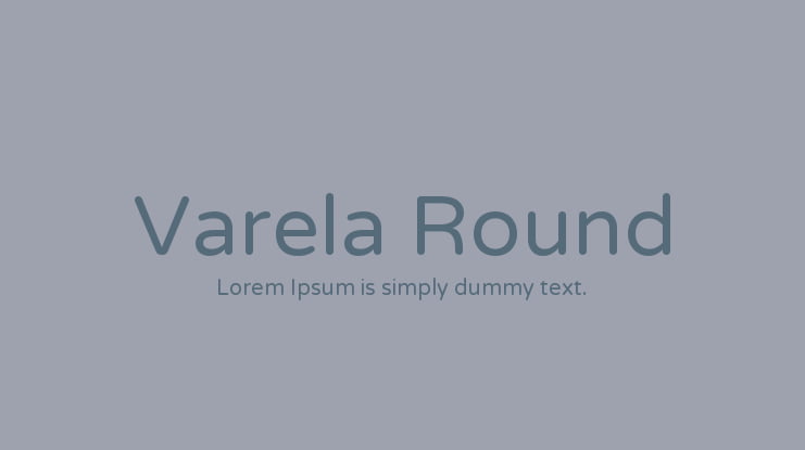 Varela Round Font