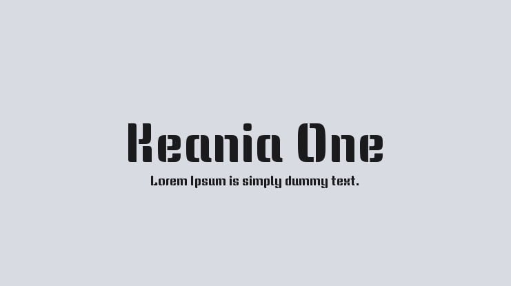 Keania One Font