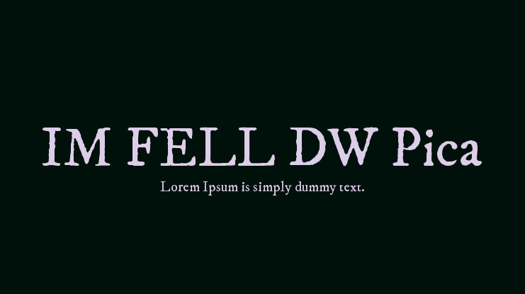 IM FELL DW Pica Font Family