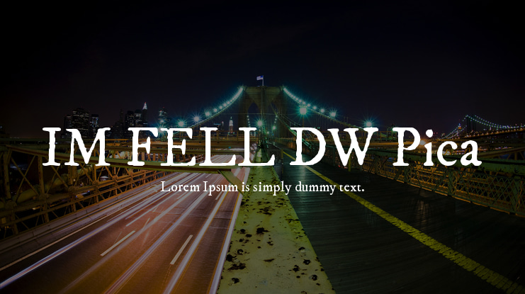 IM FELL DW Pica Font Family