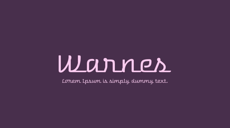Warnes Font