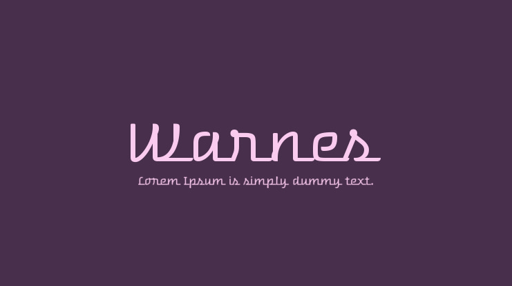 Warnes Font Family