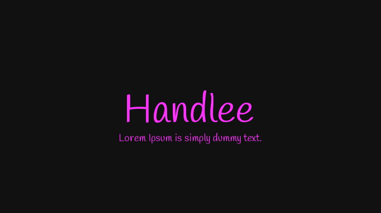 Handlee Font