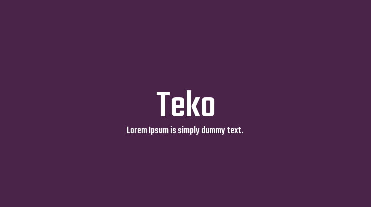 teko font family free download