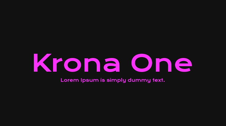 Krona One Font