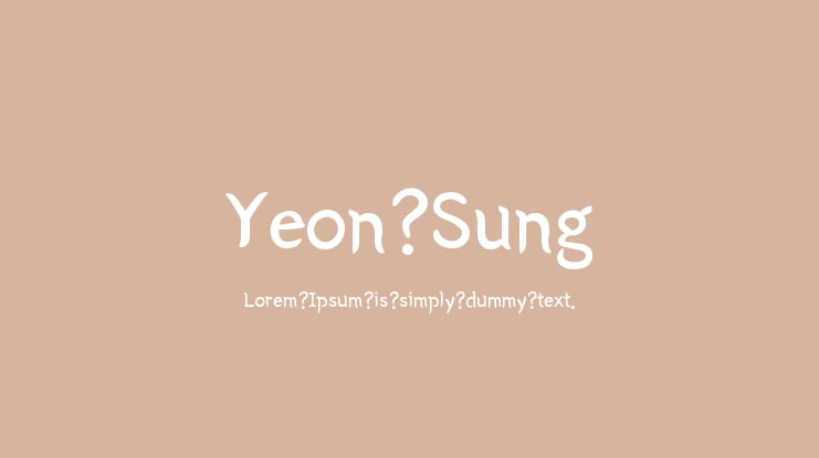 Yeon Sung Font