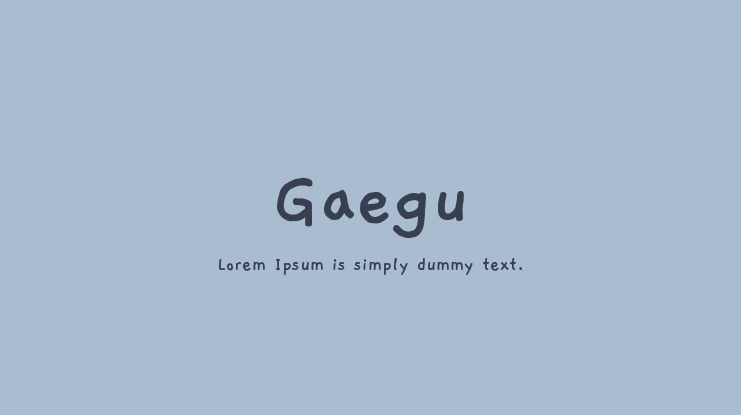 Gaegu Font Family