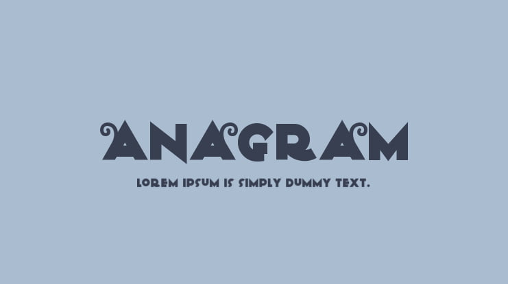 Anagram Font