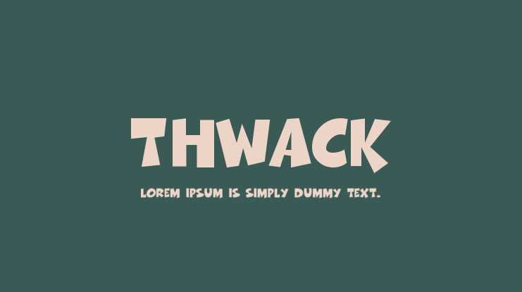 Thwack Font