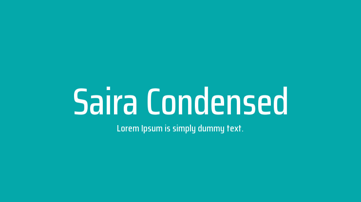 Saira Condensed Font Family