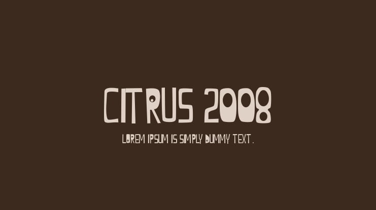 Citrus 2008 Font