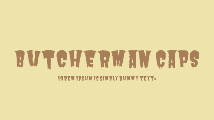 Butcherman Caps Font