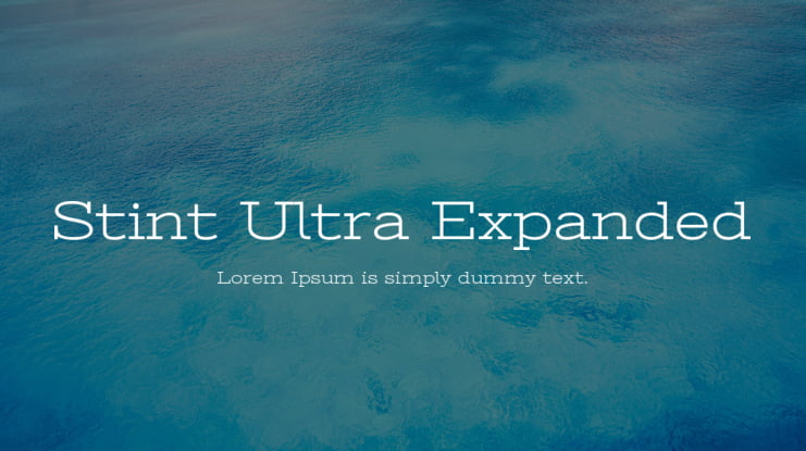 Stint Ultra Expanded Font