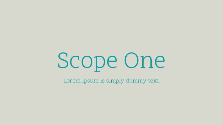 Scope One Font