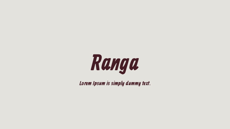 Ranga Font Family