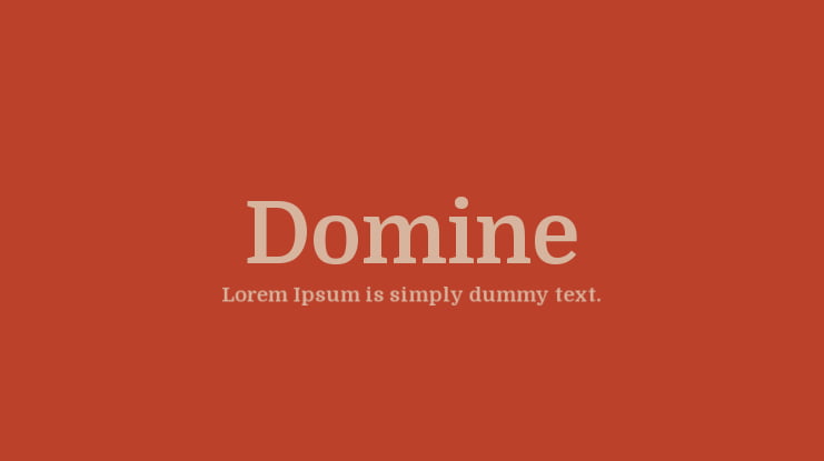 Domine Font Family