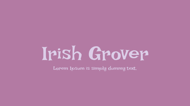 Irish Grover Font