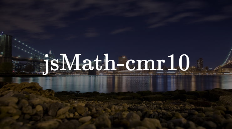 jsMath-cmr10 Font