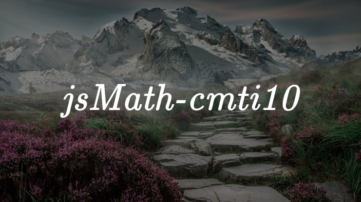 jsMath-cmti10 Font