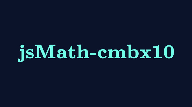 jsMath-cmbx10 Font