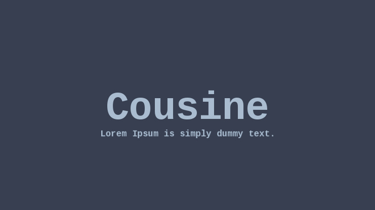 Cousine Font Family