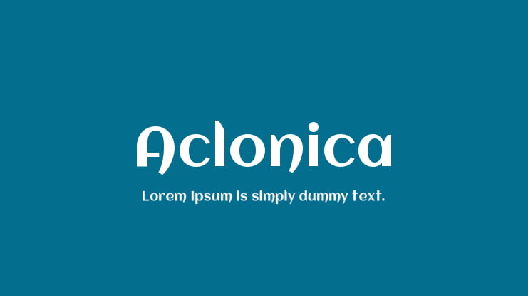 Aclonica Font