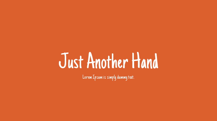 Just Another Hand Font