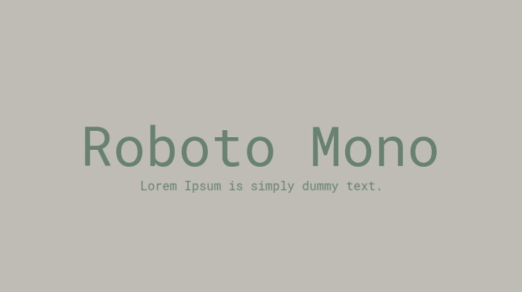 Roboto Mono Font Family