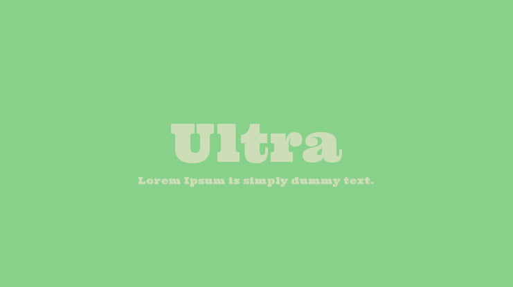 Ultra Font : Download Free for Desktop  Webfont
