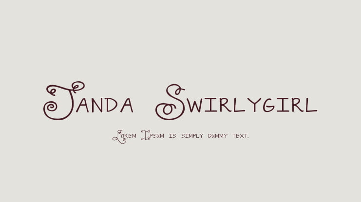 Janda Swirlygirl Font