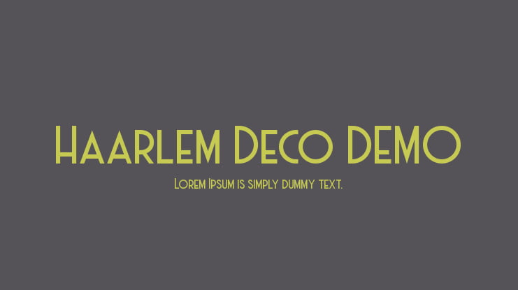 Haarlem Deco DEMO Font Family