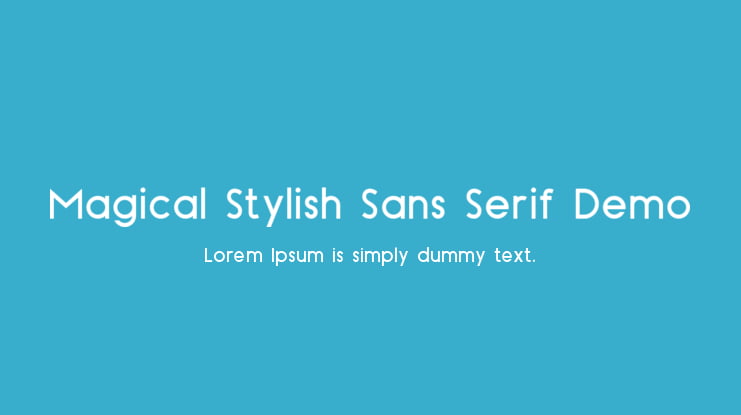 Magical Stylish Sans Serif Demo Font
