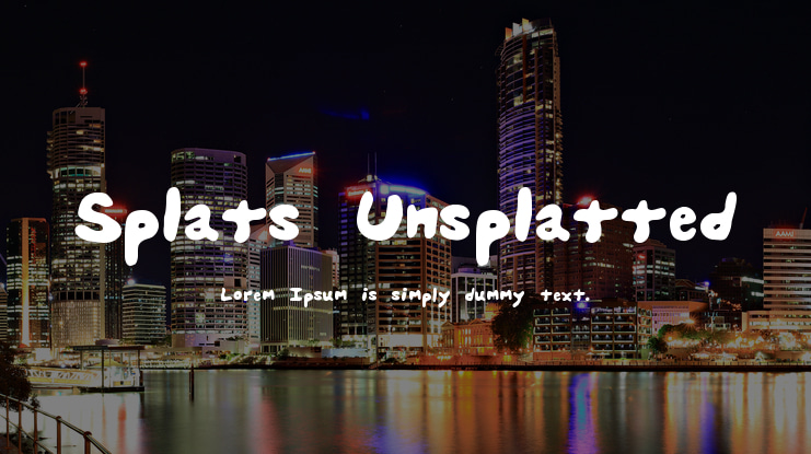 Splats Unsplatted Font