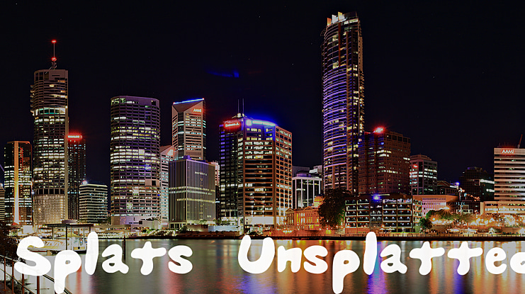 Splats Unsplatted Font