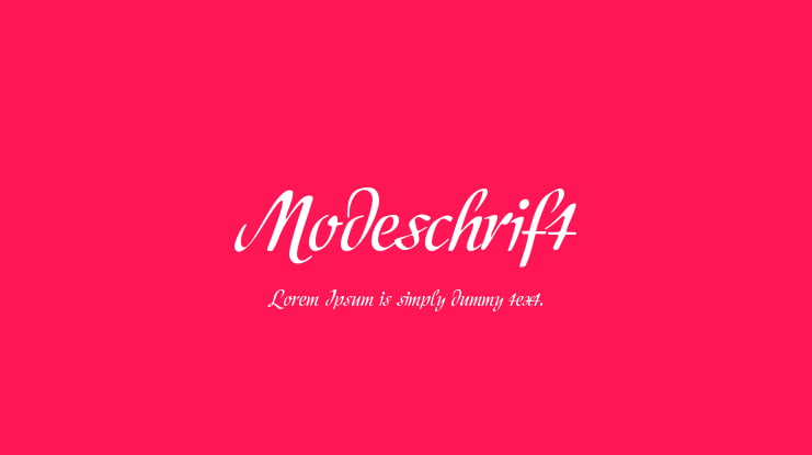 Modeschrift Font