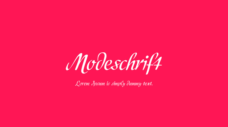 Modeschrift Font