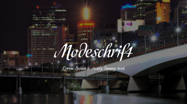 Modeschrift Font