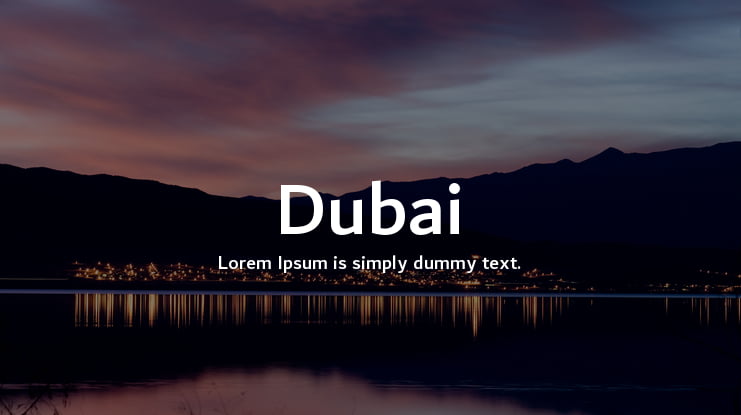 Dubai Font Family