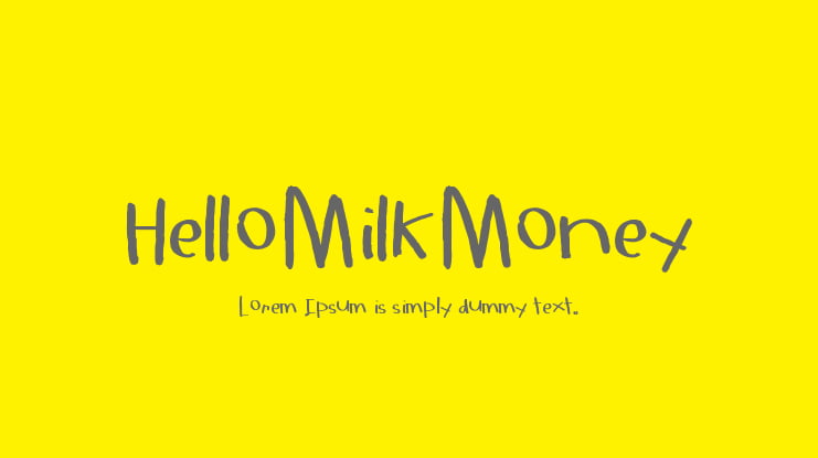 HelloMilkMoney Font