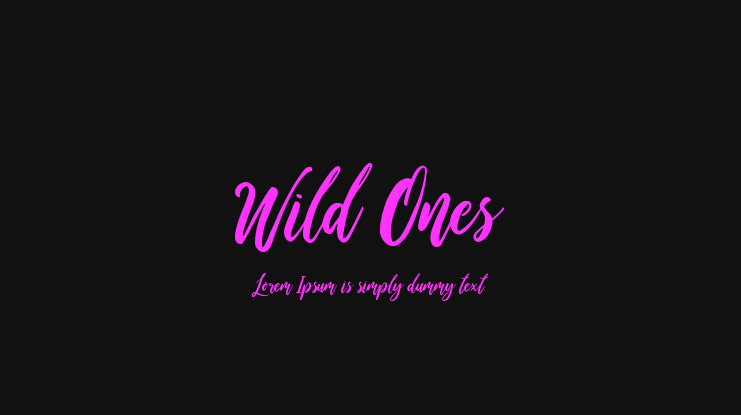 Wild Ones Font Family