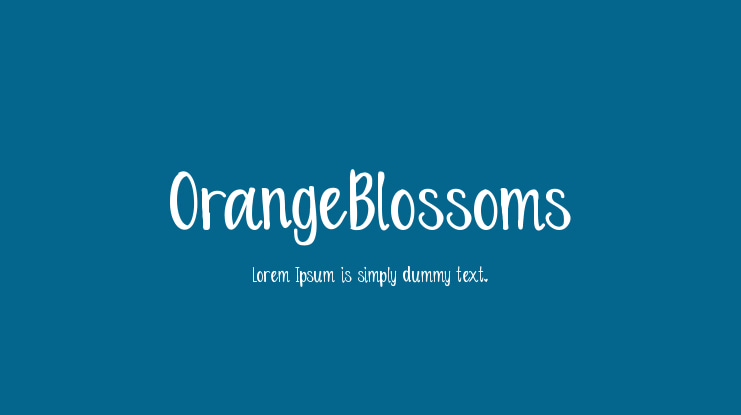 OrangeBlossoms Font