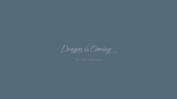 Dragon is Coming Font