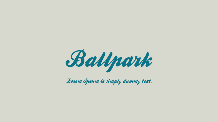 Ballpark Font
