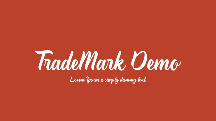 TradeMark Demo Font