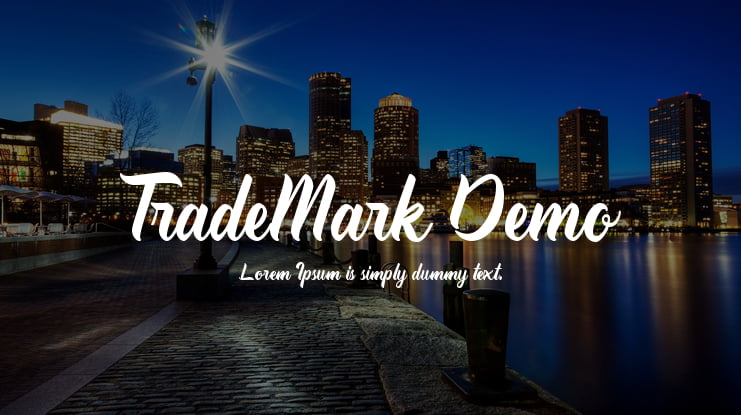 TradeMark Demo Font